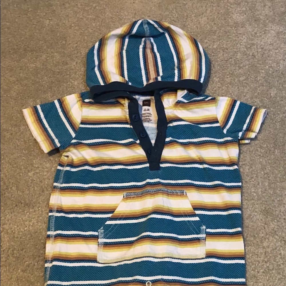 Tea collection one piece boys romper 18m